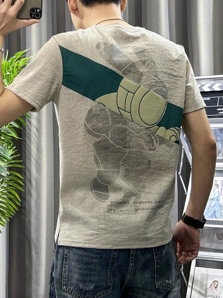 Male Tees Shirts White Linen T - Short Linen Drawstring 리뷰 및 가격