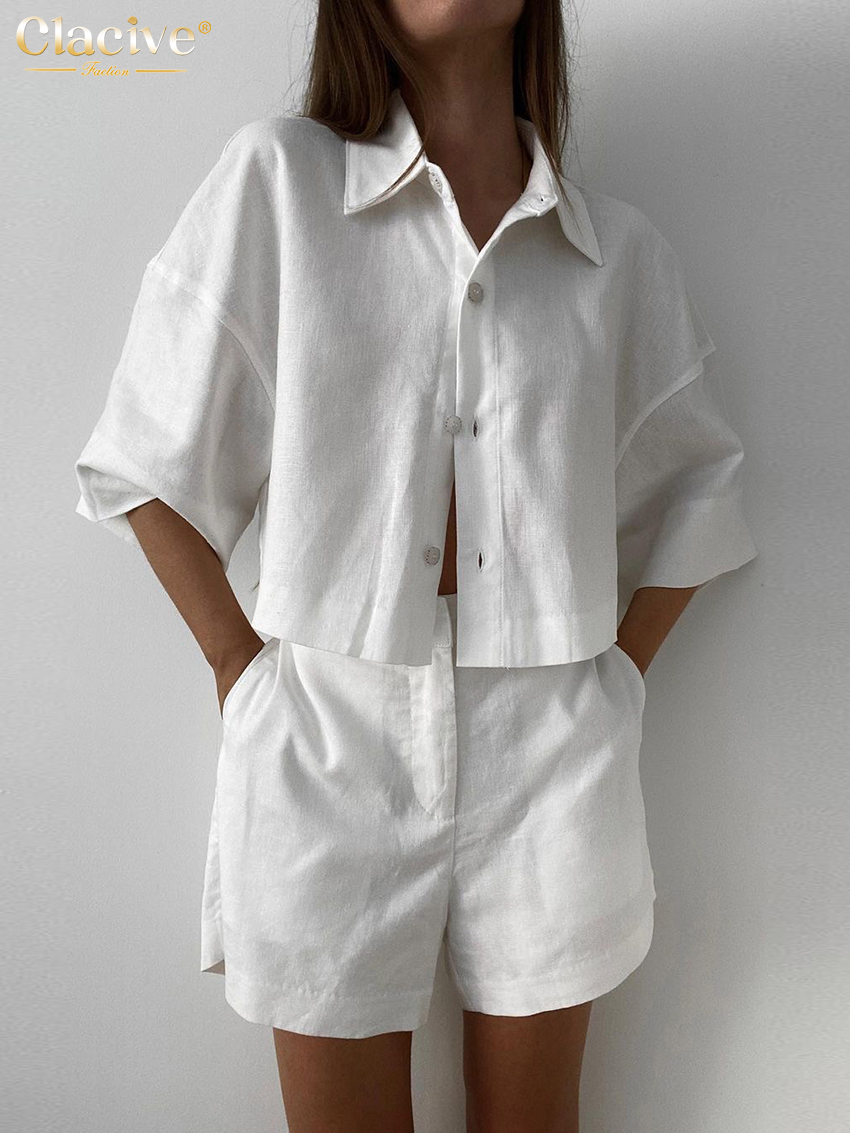 Clacive Summer Slim White Line - Linen Shirt Breathable 리뷰 및 가격