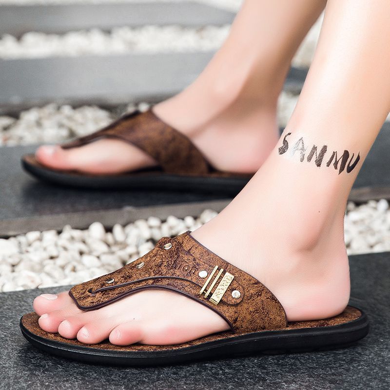 2026 New Men's Flip Flops Genu - Flip Flop Leather Men 리뷰 및 가격