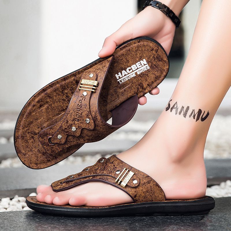2026 New Men's Flip Flops Genu - Flip Flop Leather Men 리뷰 및 가격