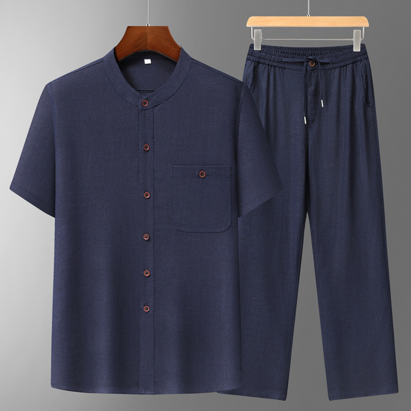 Men's Cotton Linen Tang Suit S - Short Linen Drawstring 리뷰 및 가격
