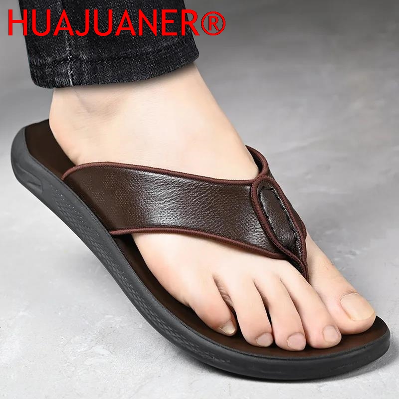 Casual Outdoor Men's Sandals S - Flip Flop Leather Men 리뷰 및 가격