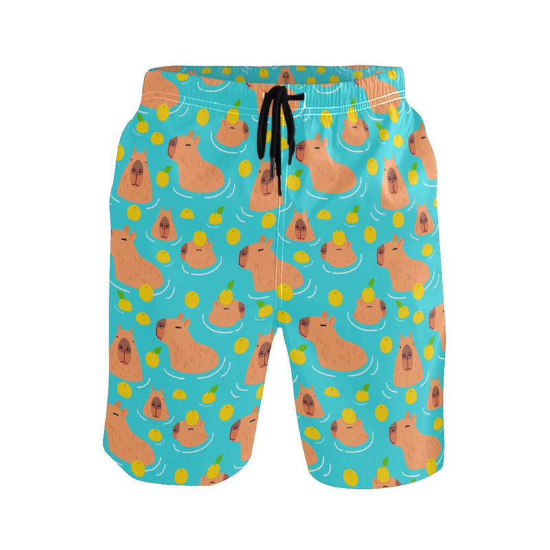 Cartoon Animal 3d Print Capyba - Trunks Board Surf 리뷰 및 가격