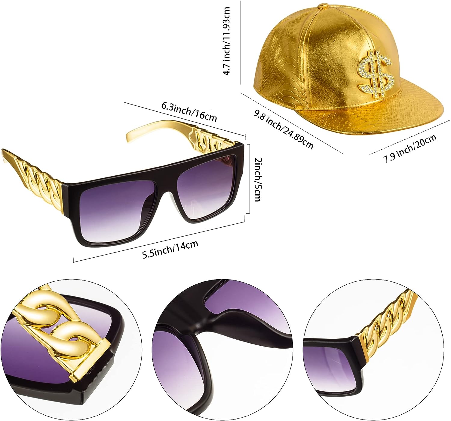 PESENAR 80s 90sHip Hop Costume - Sunglass Retainer Cord 리뷰 및 가격