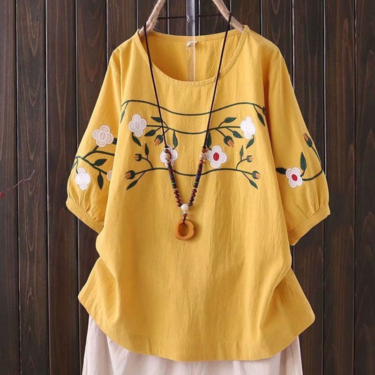 Plus-size Women's Spring and S - Linen Shirt Breathable 리뷰 및 가격