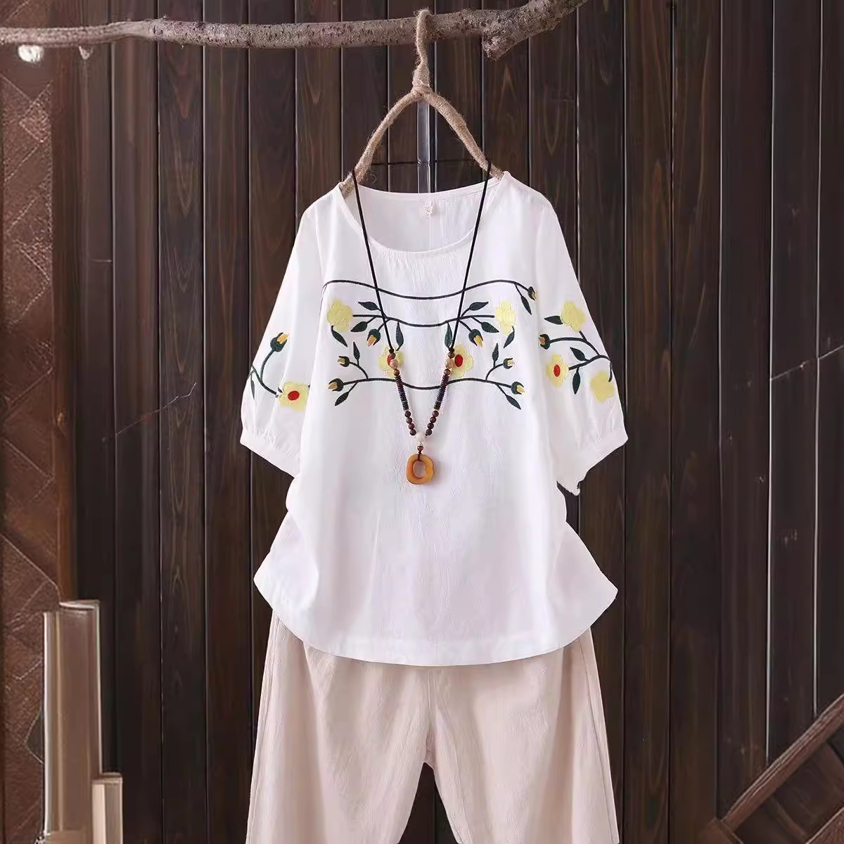 Plus-size Women's Spring and S - Linen Shirt Breathable 리뷰 및 가격