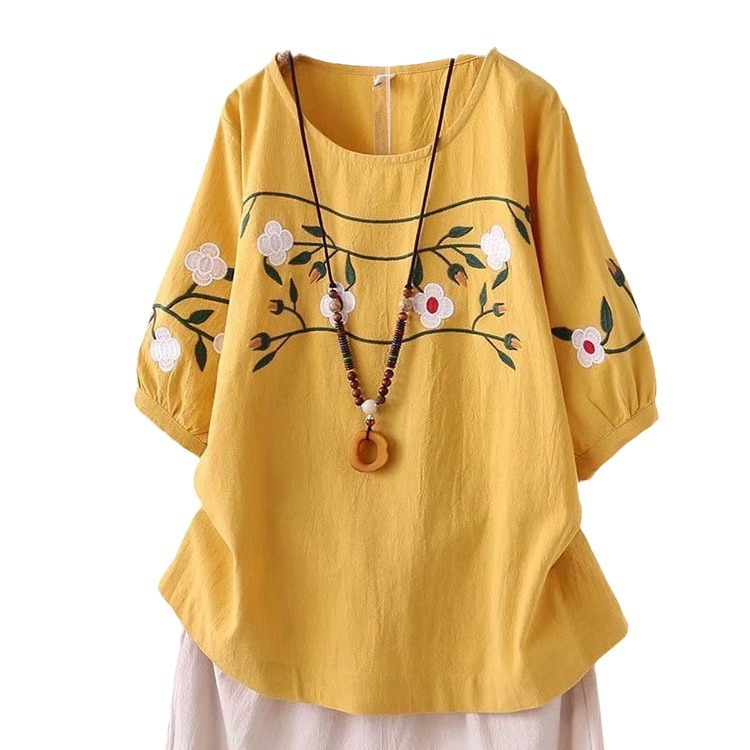 Plus-size Women's Spring and S - Linen Shirt Breathable 리뷰 및 가격